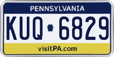 PA license plate KUQ6829