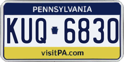 PA license plate KUQ6830