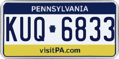 PA license plate KUQ6833