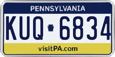 PA license plate KUQ6834