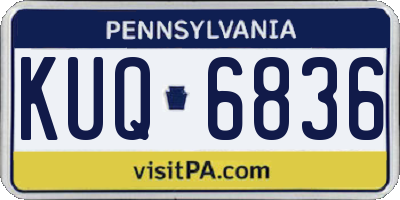 PA license plate KUQ6836