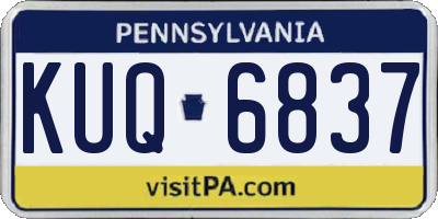 PA license plate KUQ6837