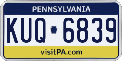 PA license plate KUQ6839