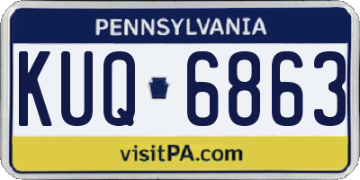 PA license plate KUQ6863