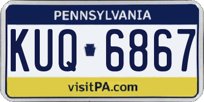 PA license plate KUQ6867