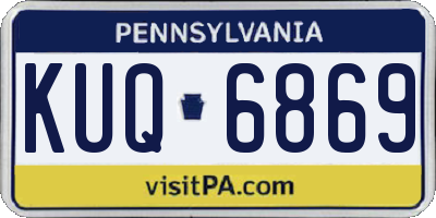 PA license plate KUQ6869