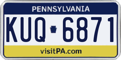 PA license plate KUQ6871