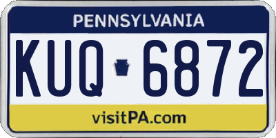 PA license plate KUQ6872