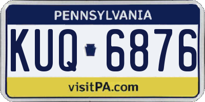 PA license plate KUQ6876