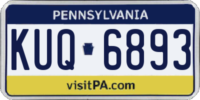 PA license plate KUQ6893