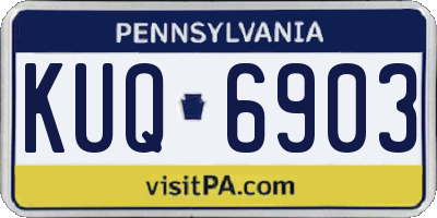 PA license plate KUQ6903