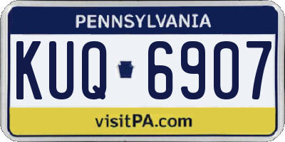 PA license plate KUQ6907