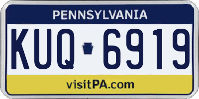 PA license plate KUQ6919