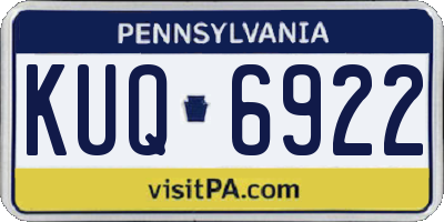PA license plate KUQ6922