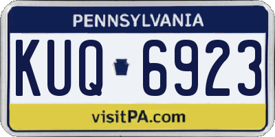 PA license plate KUQ6923