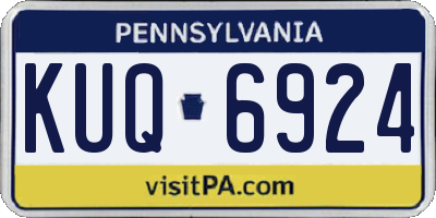 PA license plate KUQ6924