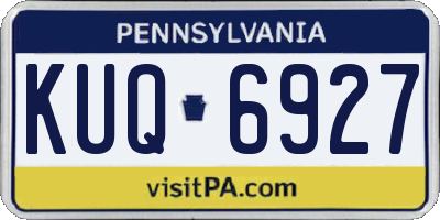 PA license plate KUQ6927