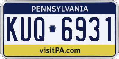 PA license plate KUQ6931
