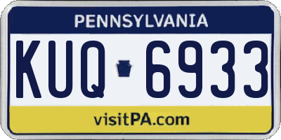 PA license plate KUQ6933