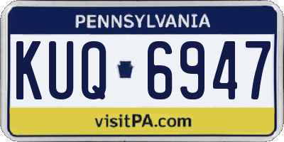 PA license plate KUQ6947