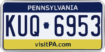 PA license plate KUQ6953