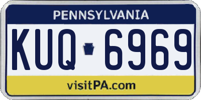 PA license plate KUQ6969