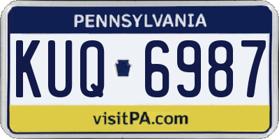 PA license plate KUQ6987