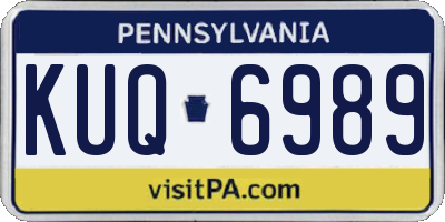 PA license plate KUQ6989