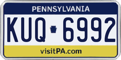 PA license plate KUQ6992
