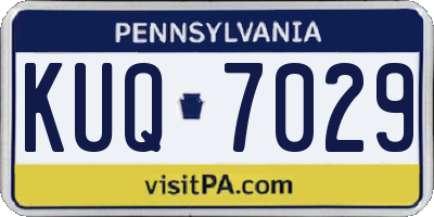 PA license plate KUQ7029