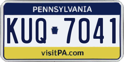 PA license plate KUQ7041