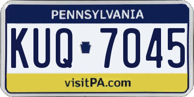 PA license plate KUQ7045