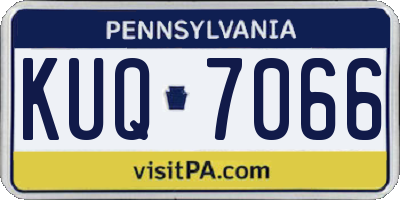 PA license plate KUQ7066