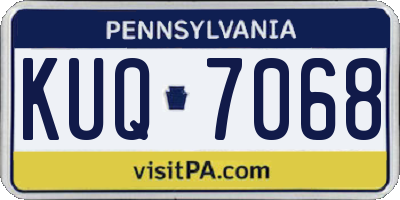 PA license plate KUQ7068