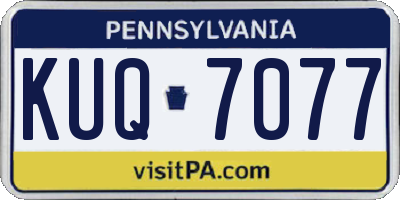 PA license plate KUQ7077