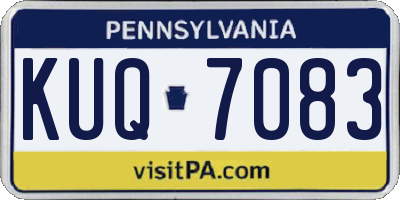 PA license plate KUQ7083