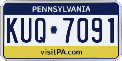 PA license plate KUQ7091