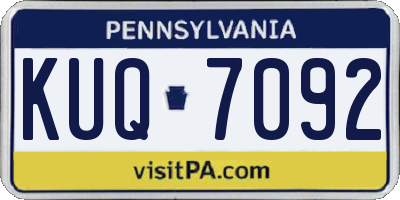 PA license plate KUQ7092