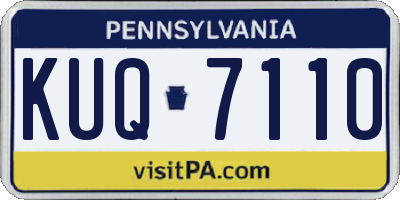 PA license plate KUQ7110