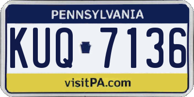 PA license plate KUQ7136