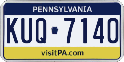 PA license plate KUQ7140
