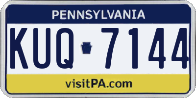 PA license plate KUQ7144