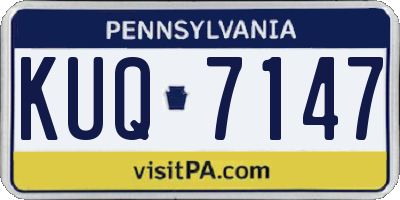 PA license plate KUQ7147