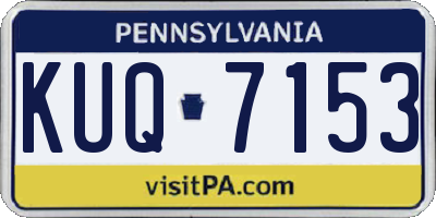 PA license plate KUQ7153