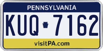 PA license plate KUQ7162