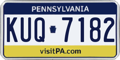 PA license plate KUQ7182