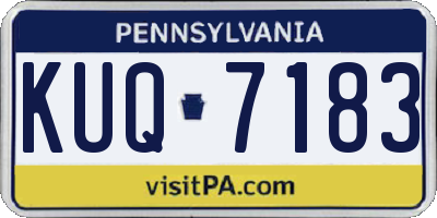 PA license plate KUQ7183