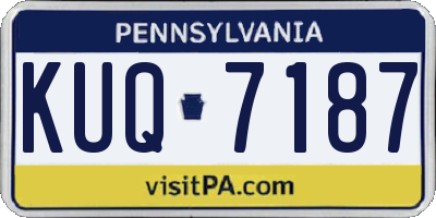 PA license plate KUQ7187