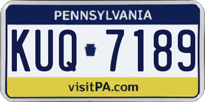 PA license plate KUQ7189