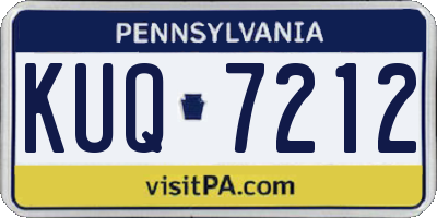 PA license plate KUQ7212